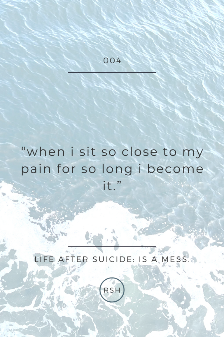 life after suicide: is a mess.