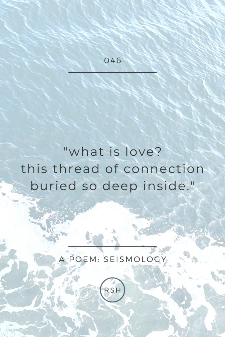a poem: seismology